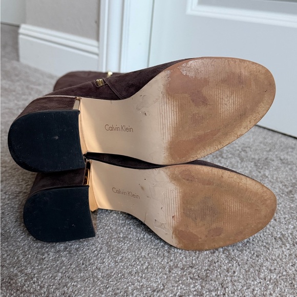 Calvin Klein Dark Brown  Knee High Boots - Picture 4 of 6